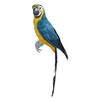 Papegøje, blå & gul 66 cm