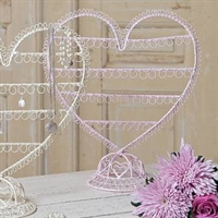 Smykke display - rosa hjerte